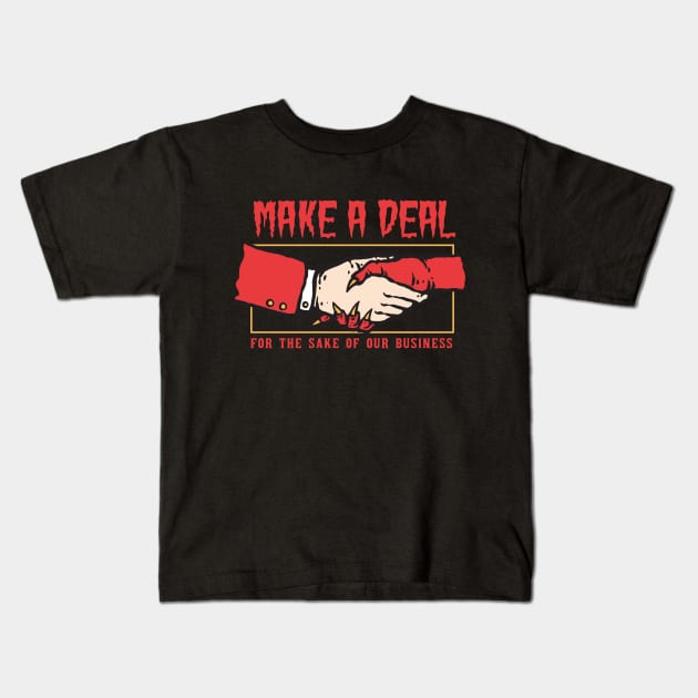 Devilish Deal Kids T-Shirt by machmigo